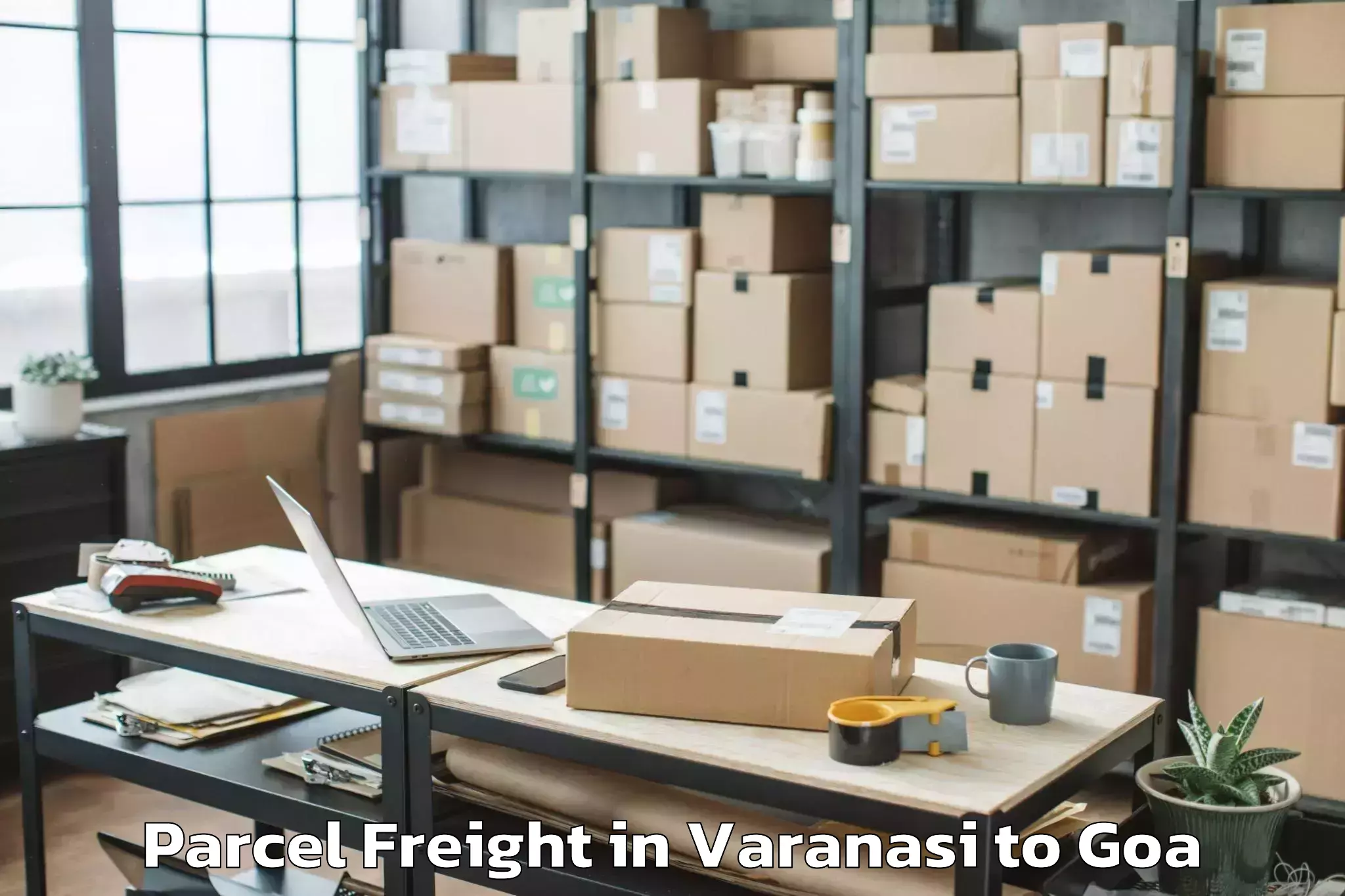 Reliable Varanasi to Varca Parcel Freight